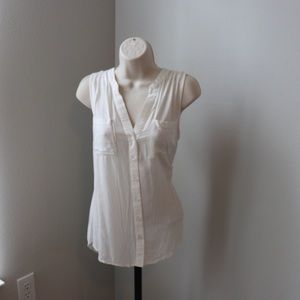 White button down tank